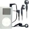 Black Earbud Premium Mp3/4 Stereo Handsfree For Ipod/ Creative Zen Vision M/ V Plus
