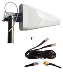 Microhard BulletPlusAC-CAT12 LTE Gateway external Wide Band Log Periodic yagi antenna 3G 4G LTE Directional Aerial