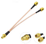 SMA Female to Dual SMA Male adapter cable pigtail